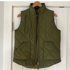 J. Crew Olive Green Quilted Vest